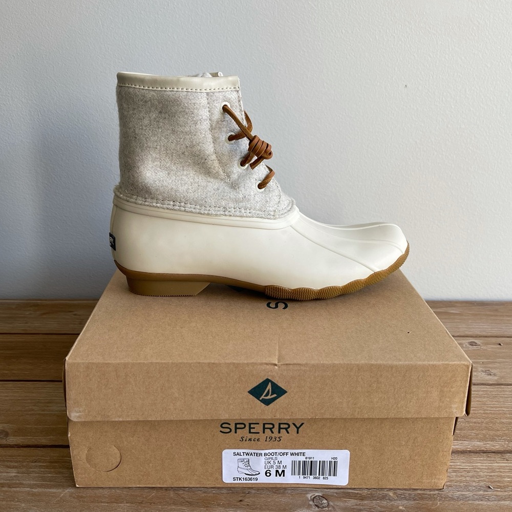 Girls Sperry Wool Duck Boots size 6M